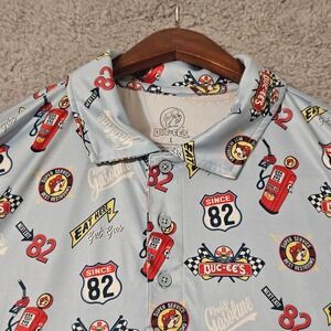 Buc-ees Performance Golf Polo Men's Large Short Sleeve Shirt Gas Station Theme